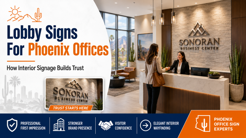 Lobby Signs For Phoenix Offices: How Interior Signage Builds Trust